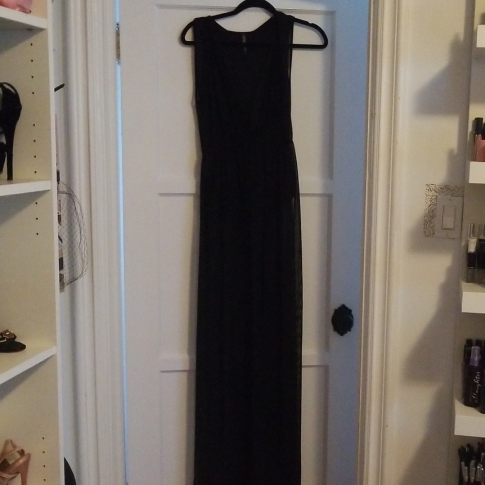 Maxi dress with romper underneath